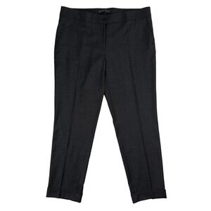 ETRO Italy Wool-Blend Micro-Dot Cropped Black Dress Pants IT 48 (approx‎ 36W)